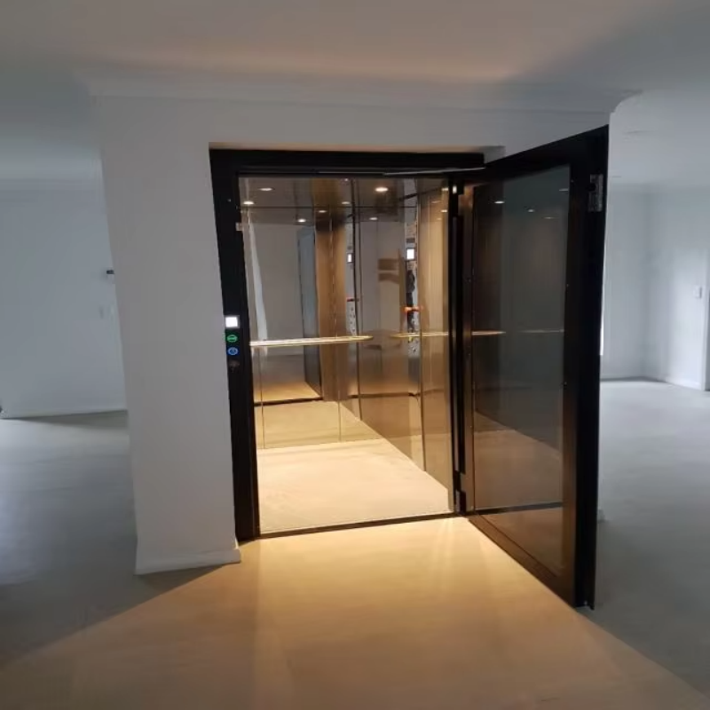 VTEV109 Ascensores Elevadores Stylowa szklana winda do prywatnego domu dwupoziomowego