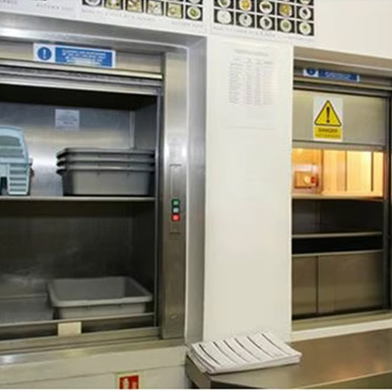 VTEF108 Elektryczny, bezprzekładniowy podnośnik wahadłowy AC z podłogą z PCV do obsługi kuchni restauracyjnych i hotelowych